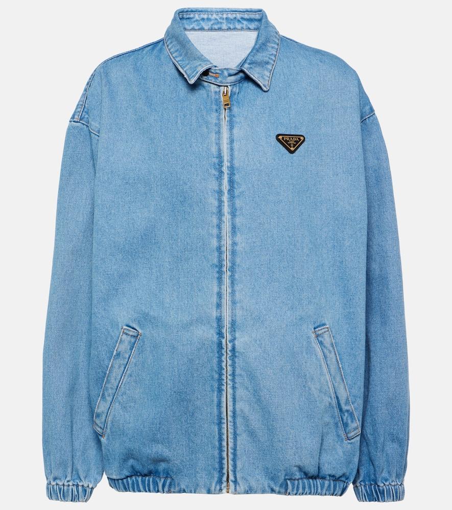 prada logo denim jacket