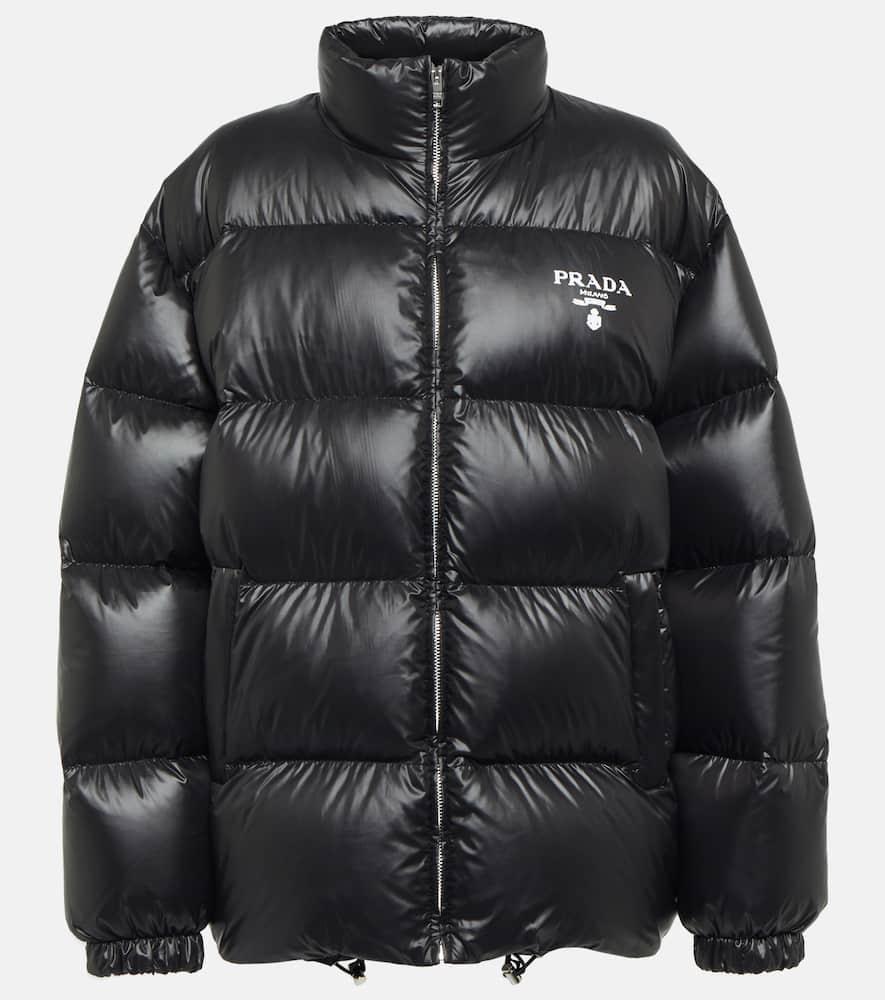 prada logo down jacket