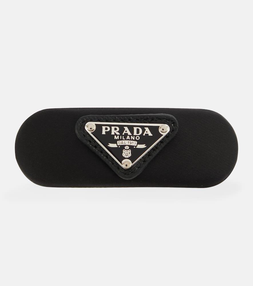prada logo hair clip