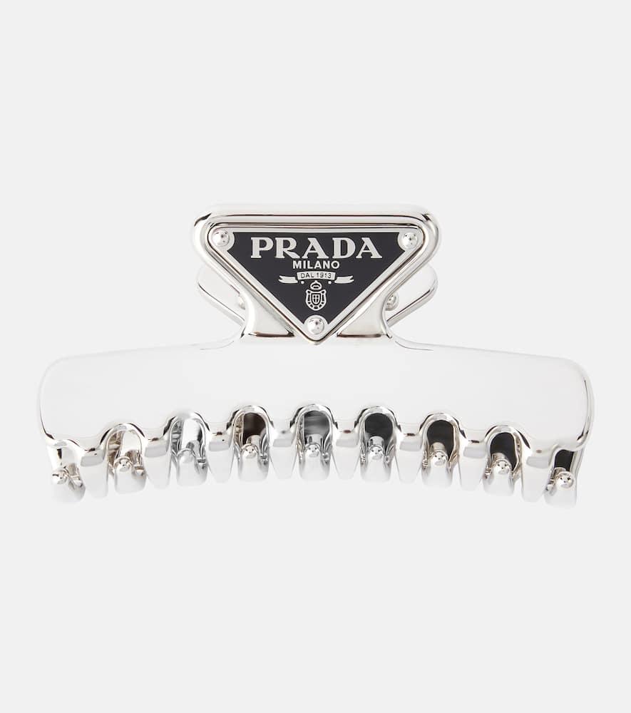 prada logo hair clip