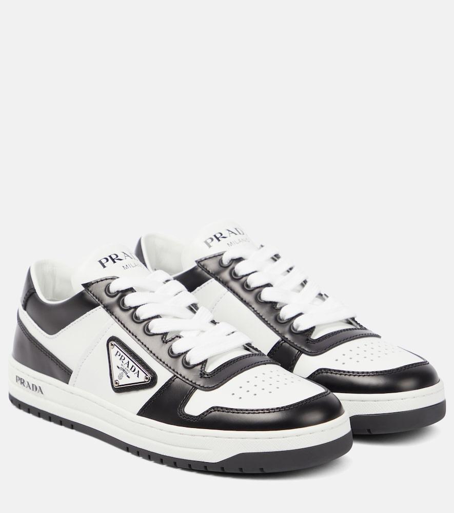 prada logo leather sneakers