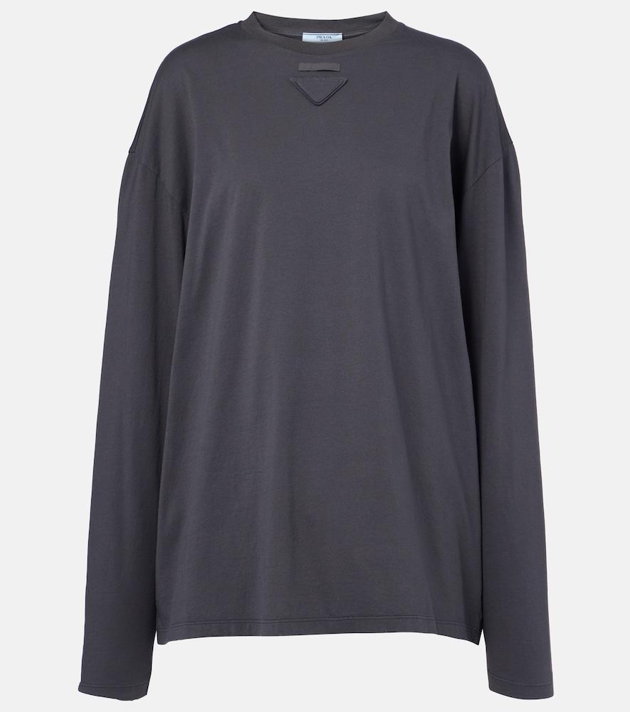 prada logo oversized cotton t