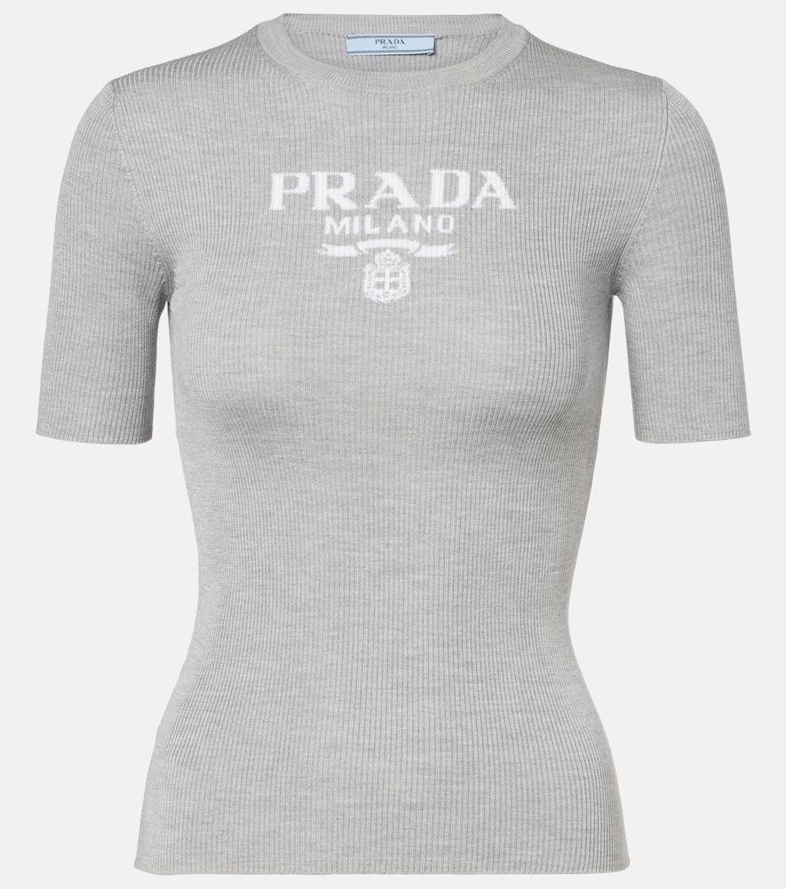 prada logo ribbed