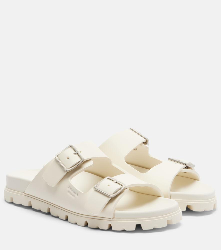 prada logo sandals