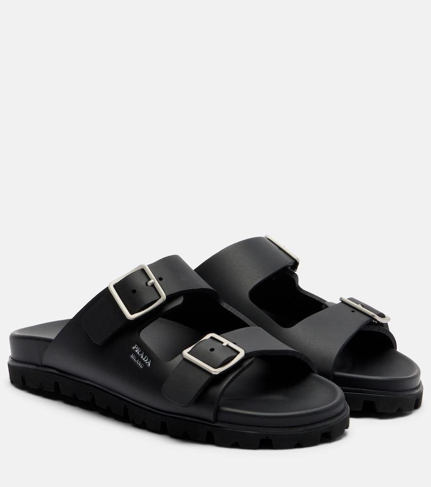prada logo sandals