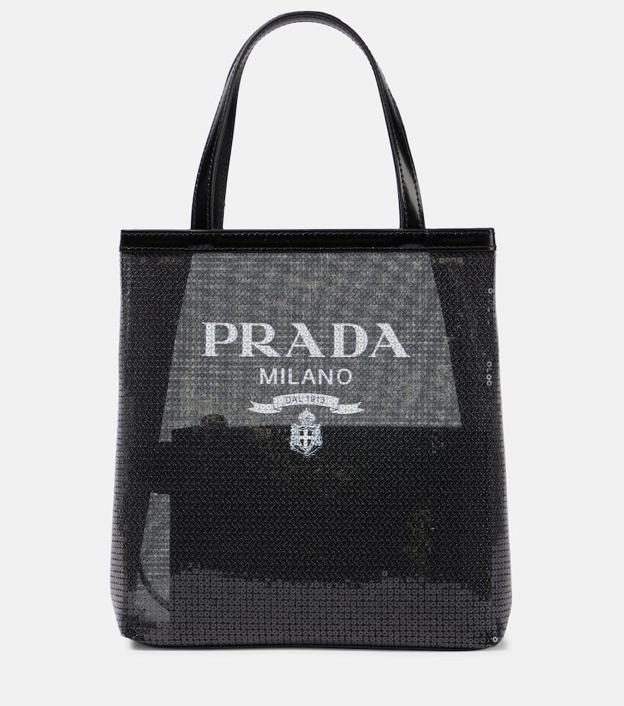 prada logo sequin
