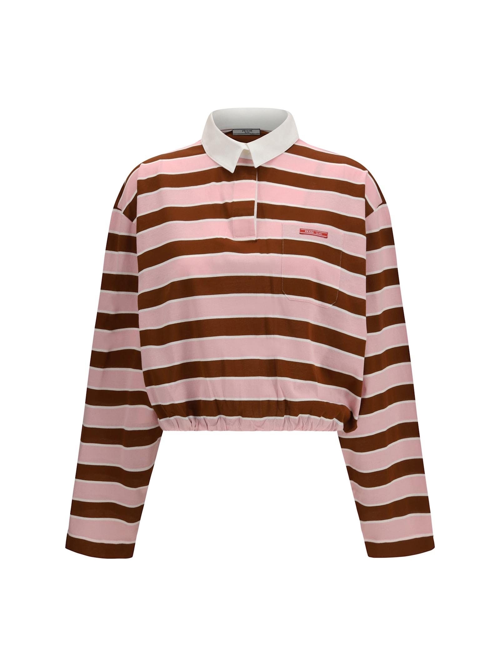 prada long-sleeve t-shirt in filo di scozia cotton