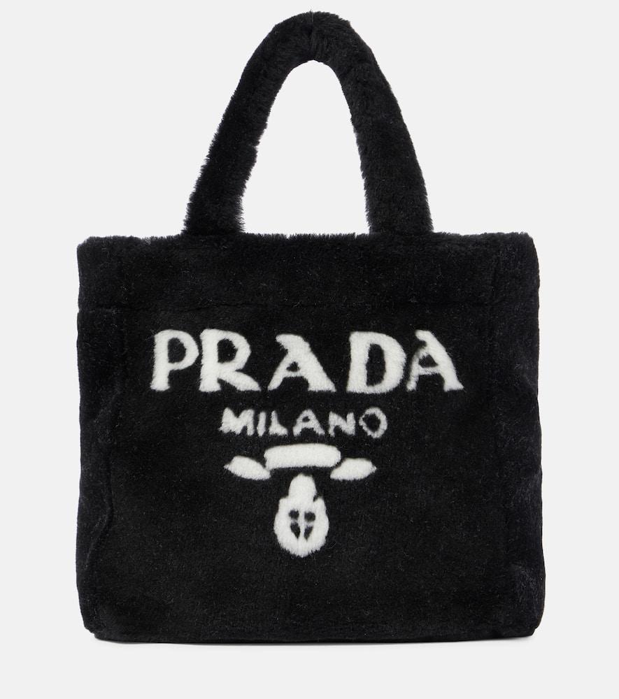 prada medium shearling tote