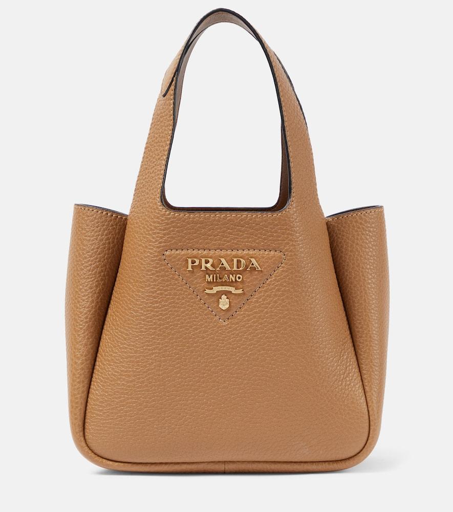 prada mini leather tote bag