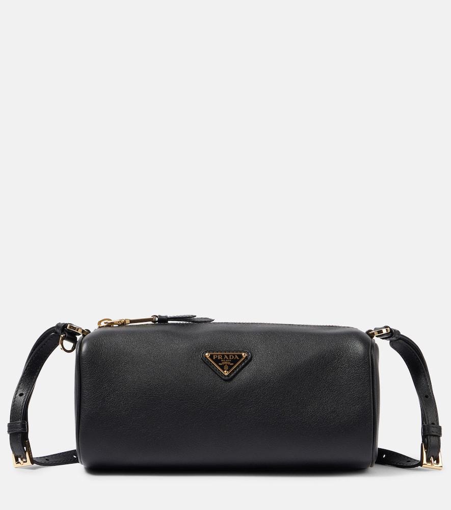 prada mini logo leather shoulder bag