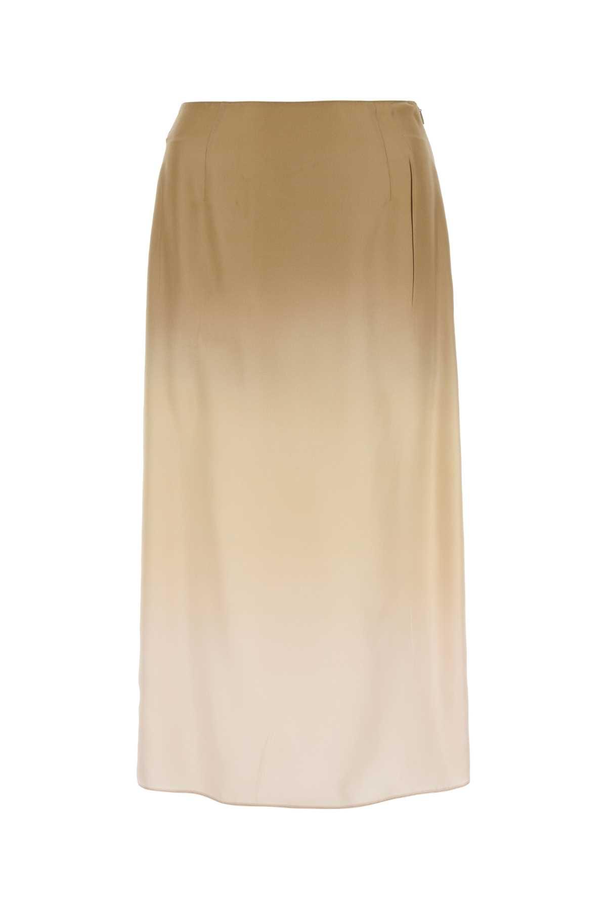 prada multicolor silk skirt