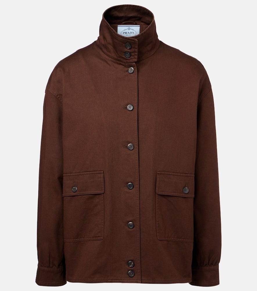 prada oversized cotton field jacket