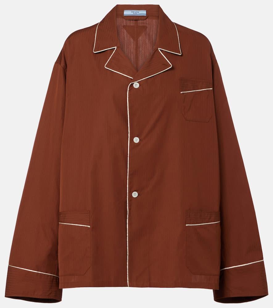 prada oversized cotton shirt