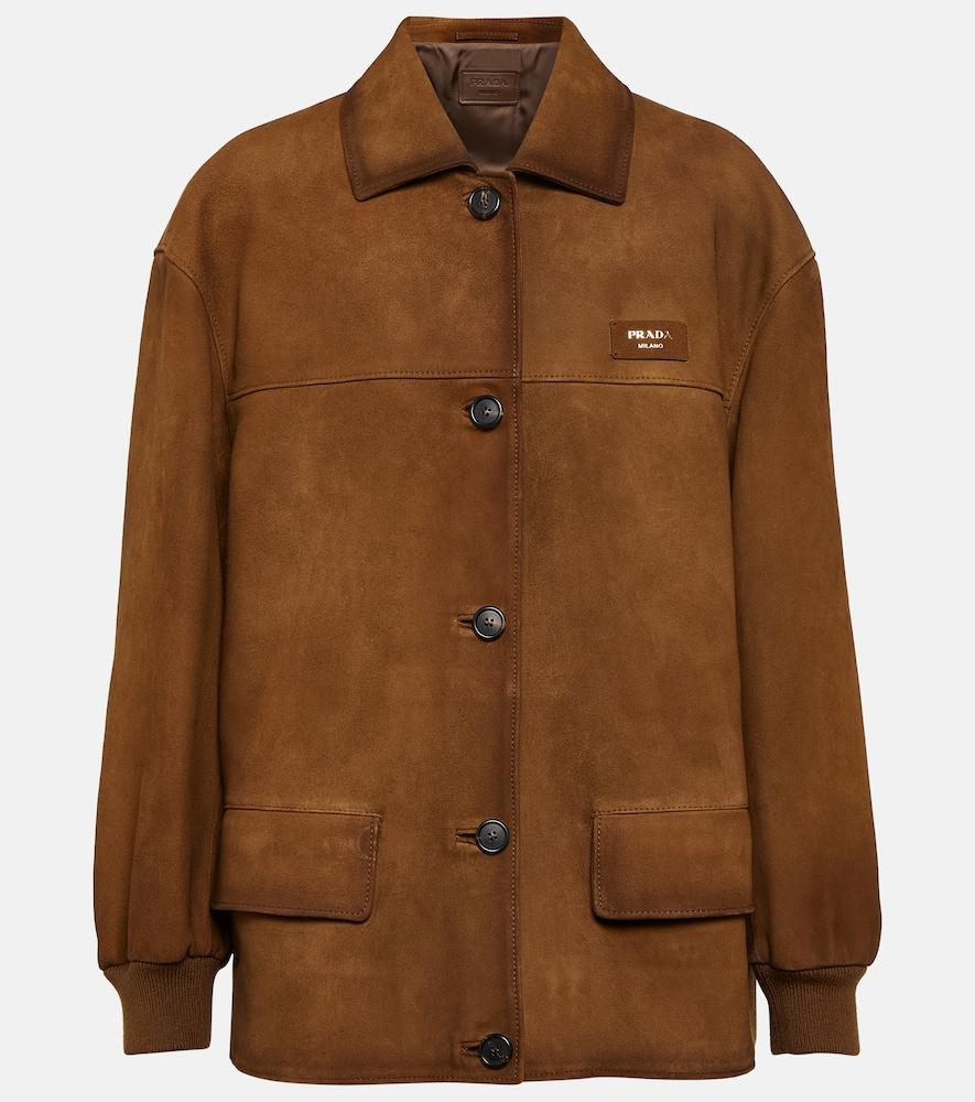 prada oversized suede jacket