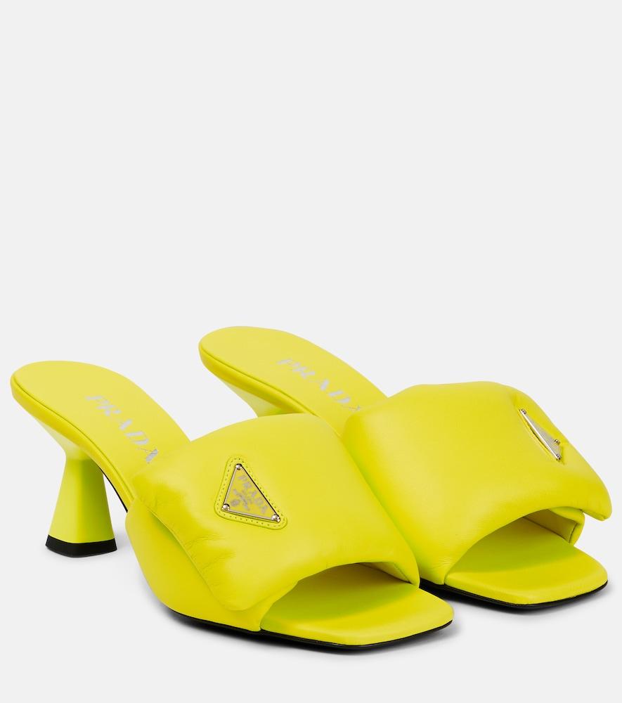 prada padded leather mules