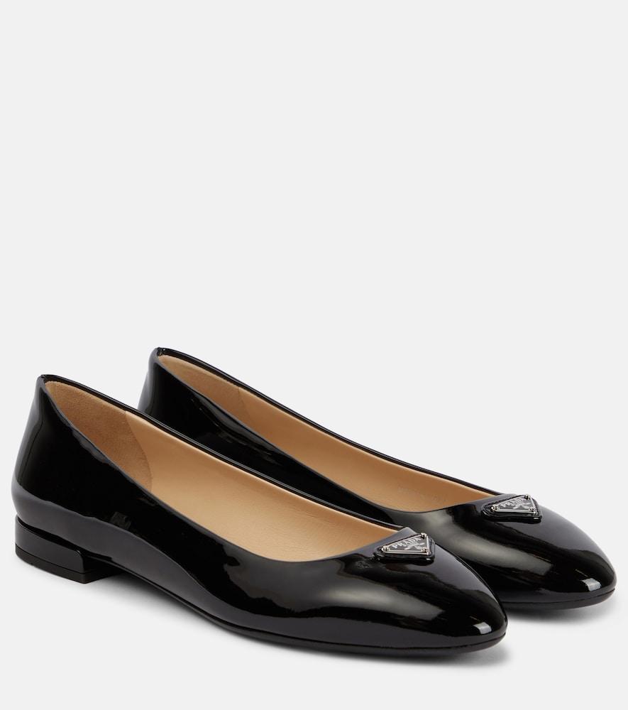 prada patent leather ballet flats