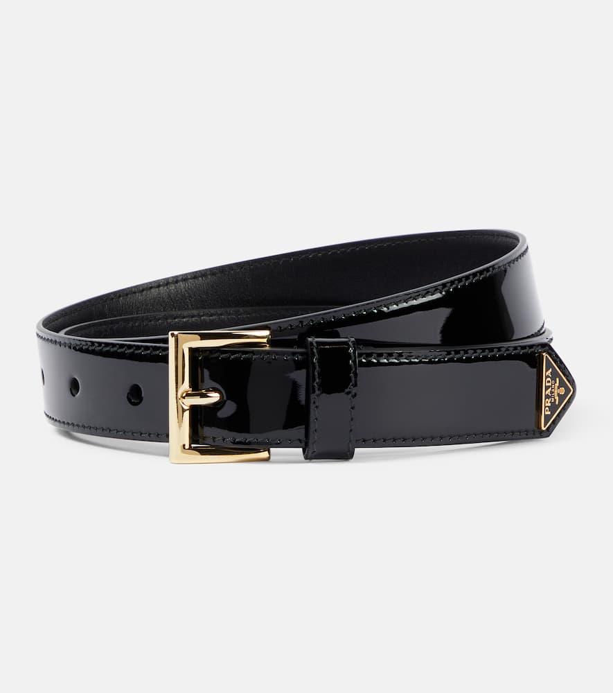 prada patent leather belt