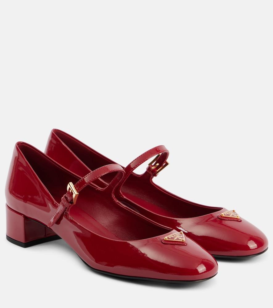prada patent leather mary jane pumps