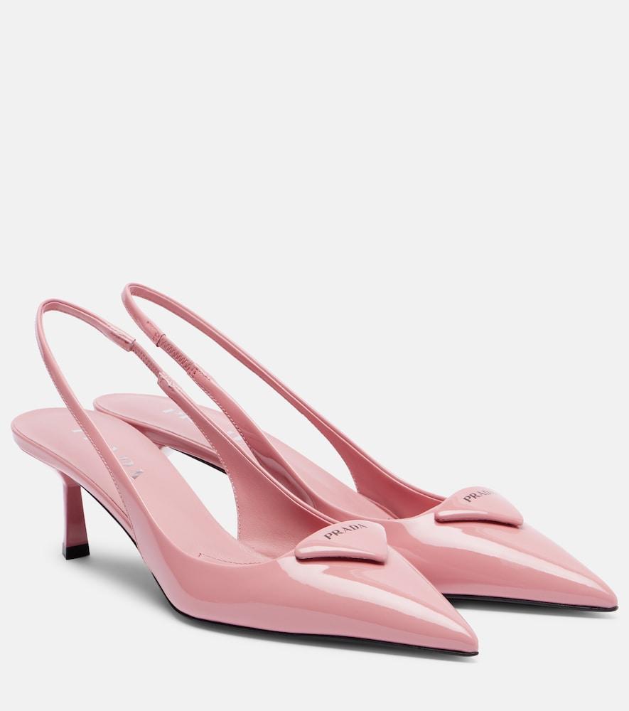 prada patent leather slingback pumps