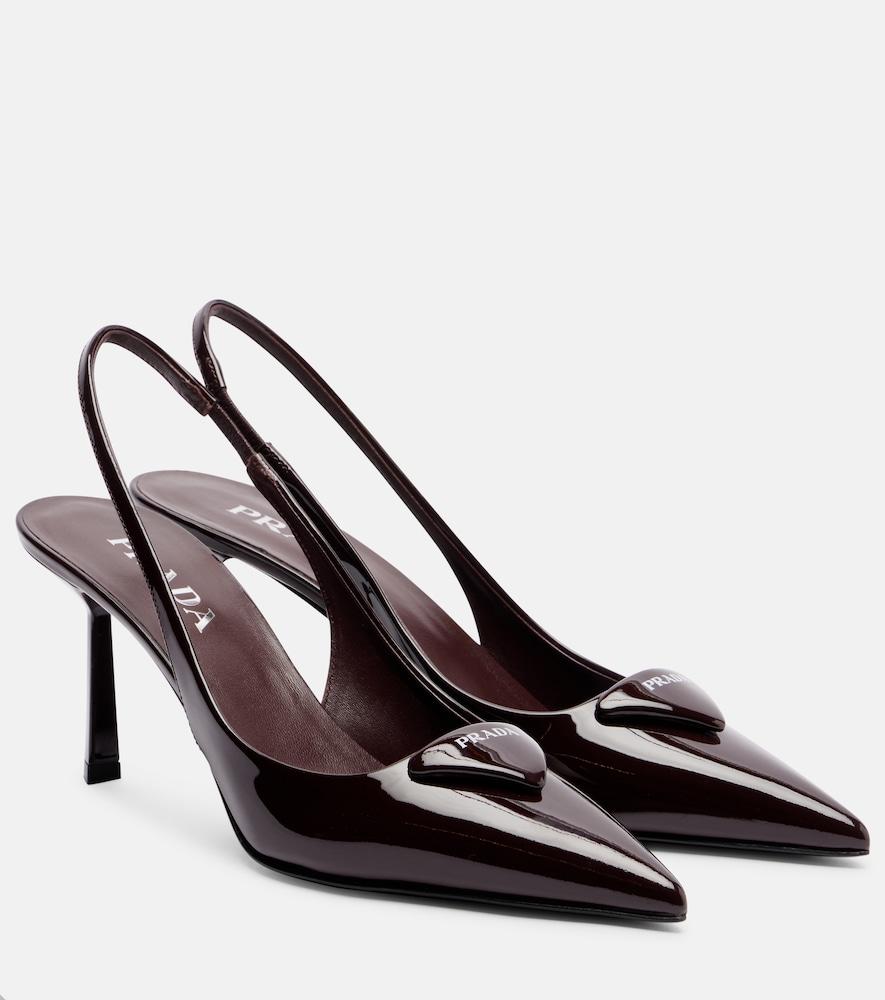prada patent leather slingback pumps