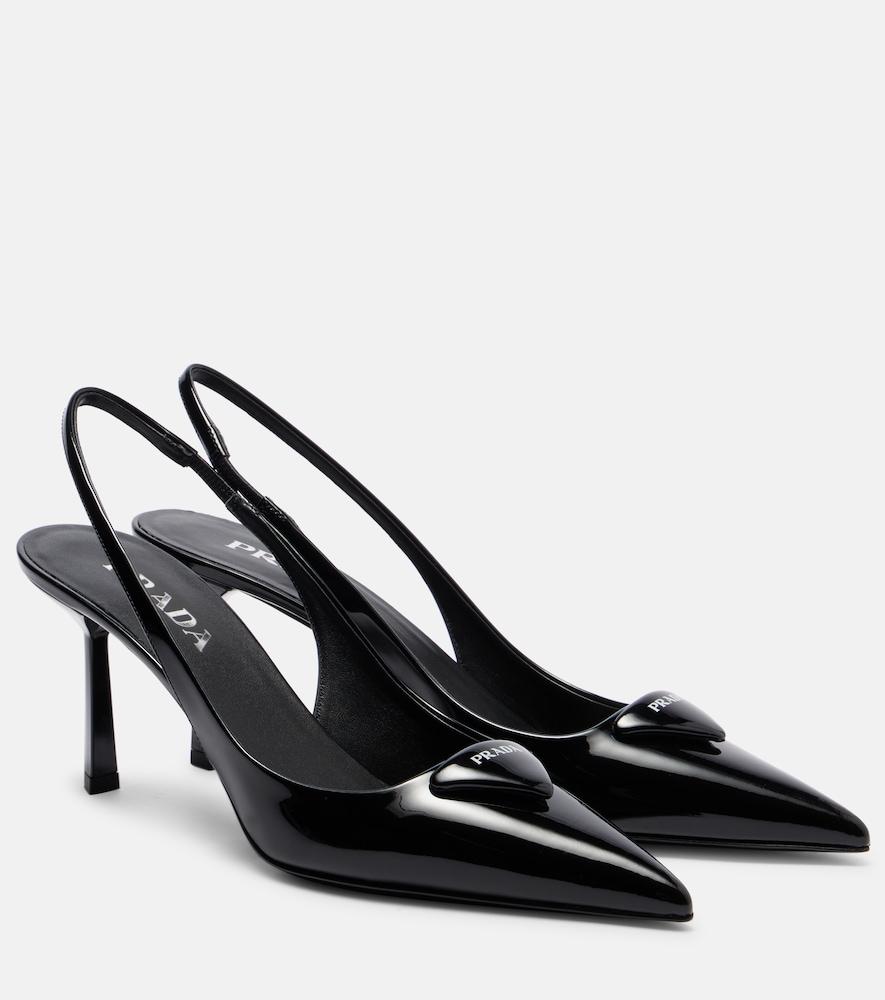 prada patent leather slingback pumps
