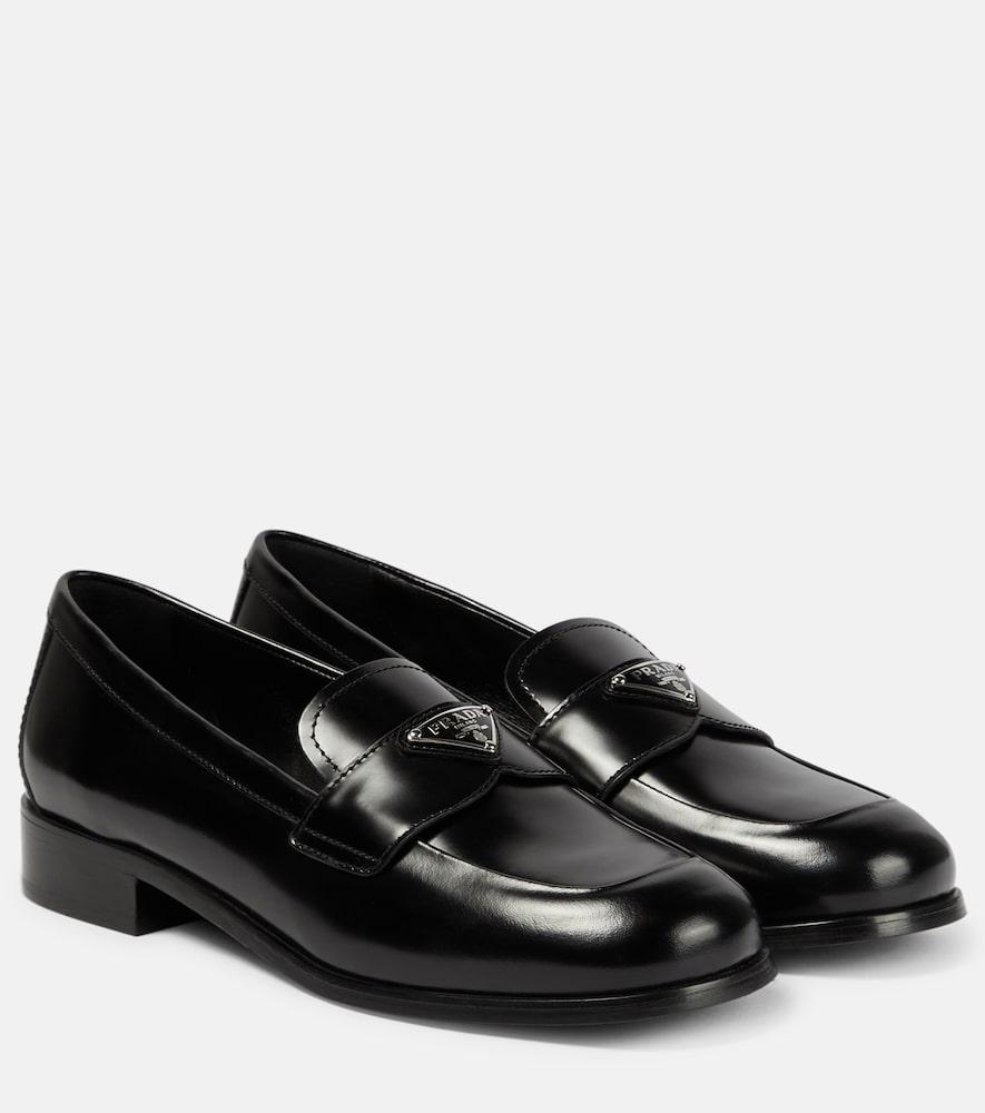 prada penny leather loafers