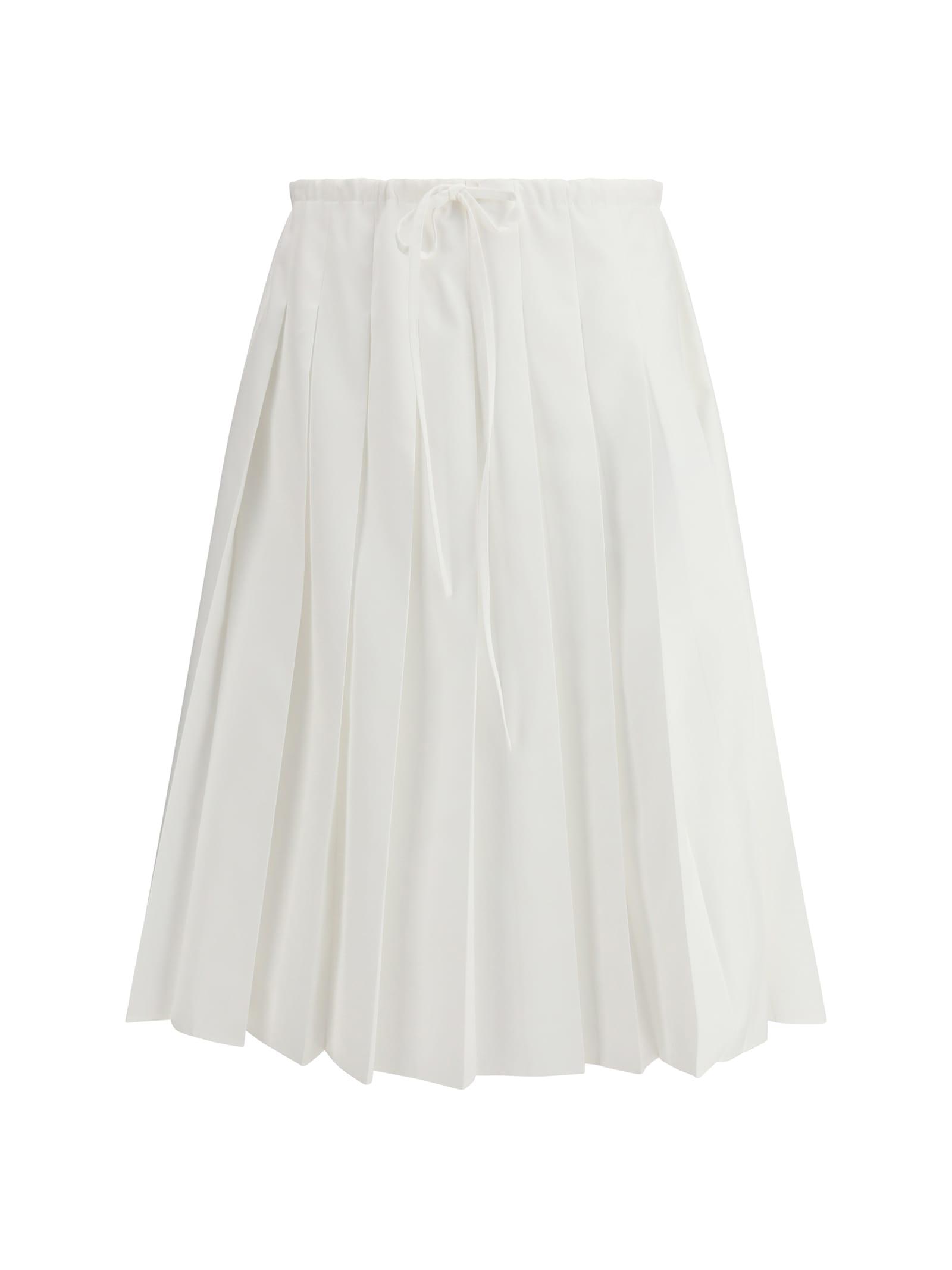 prada pleated jersey skirt