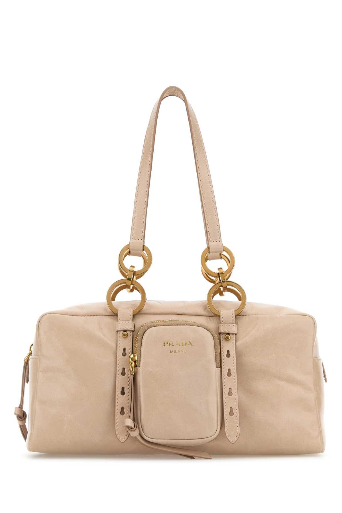 prada powder pink leather handbag