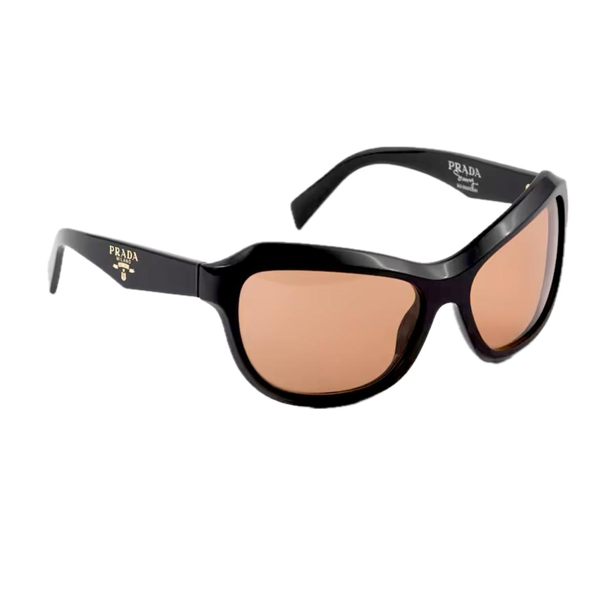 prada pra27s swing 16k07v nero recycled acetate occhiali da sole - women