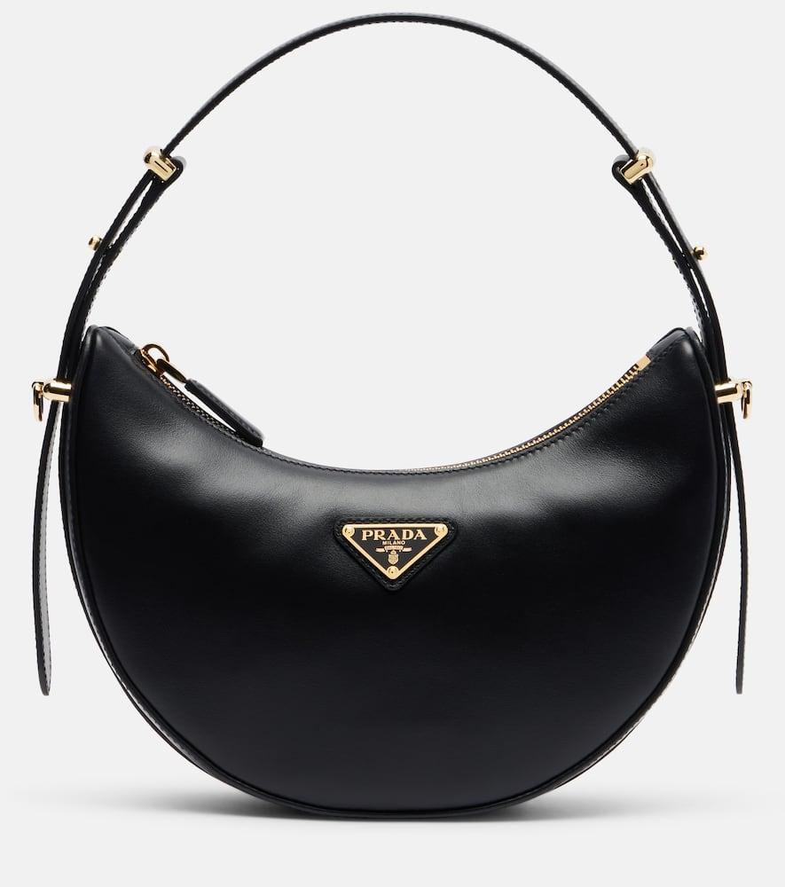 prada prada arqué mini leather shoulder bag