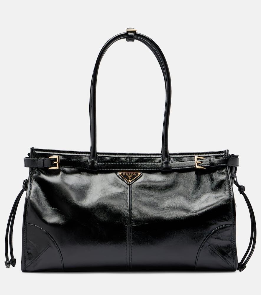prada prada bonnie large leather shoulder bag