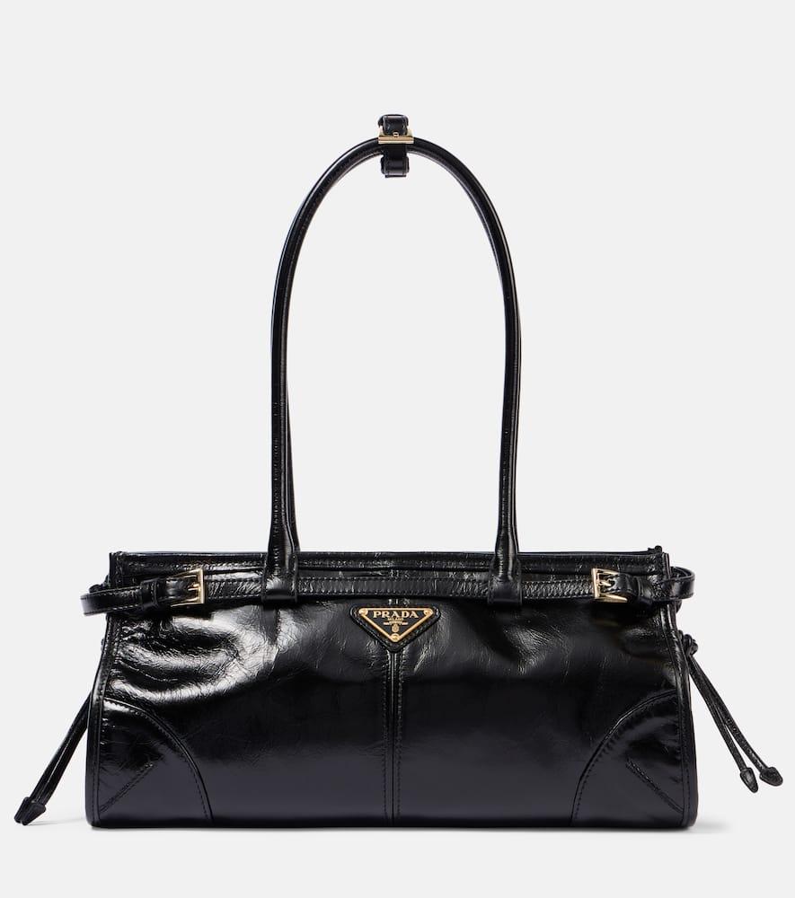 prada prada bonnie medium leather shoulder bag
