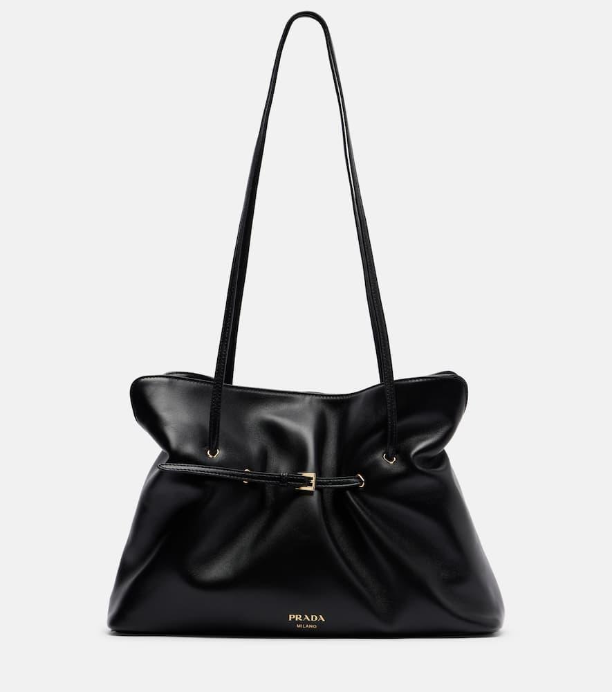 prada prada dada large leather shoulder bag