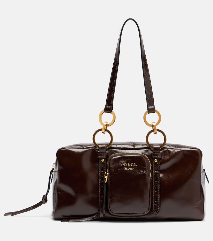 prada prada dangle medium leather shoulder bag