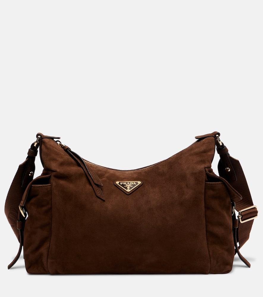prada prada explore large suede shoulder bag