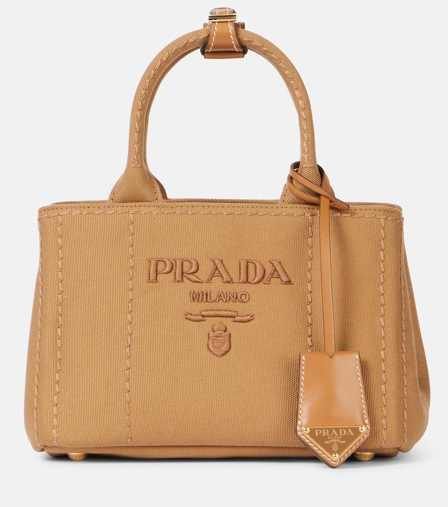 prada prada jardinière mini canvas tote bag