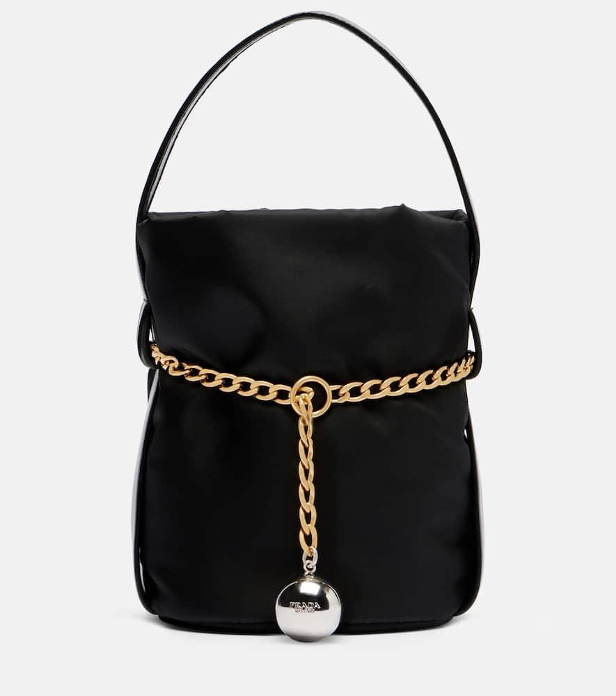 prada prada petit sac noir mini bucket bag
