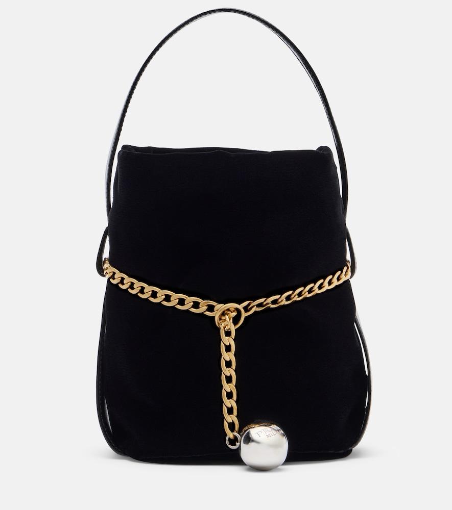 prada prada petit sac noir mini bucket bag