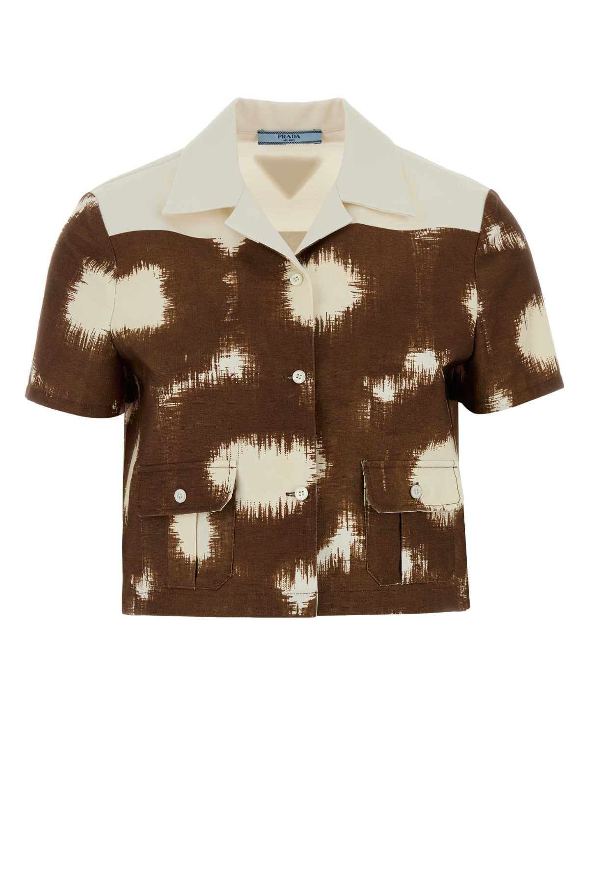prada printed cotton shirt