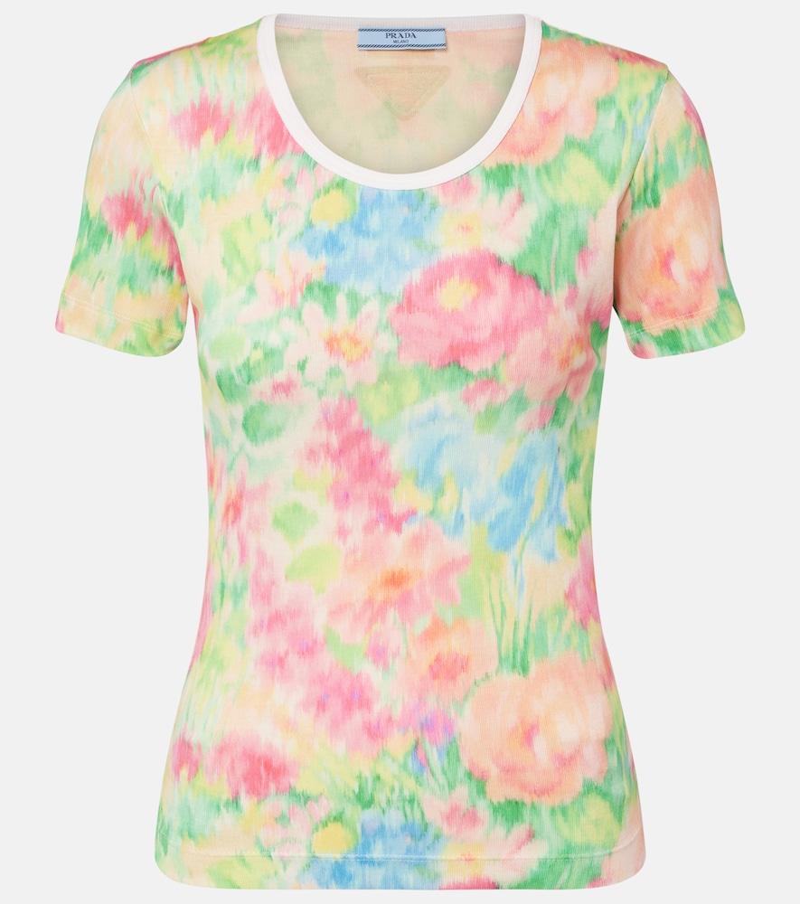 prada printed cotton t