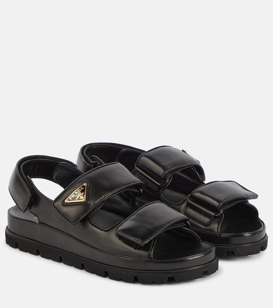 prada quilted leather sandals