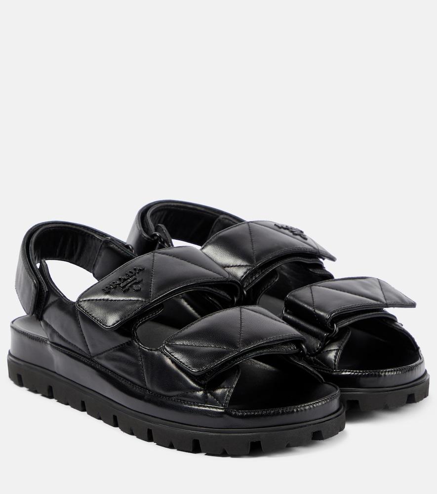 prada quilted leather sandals