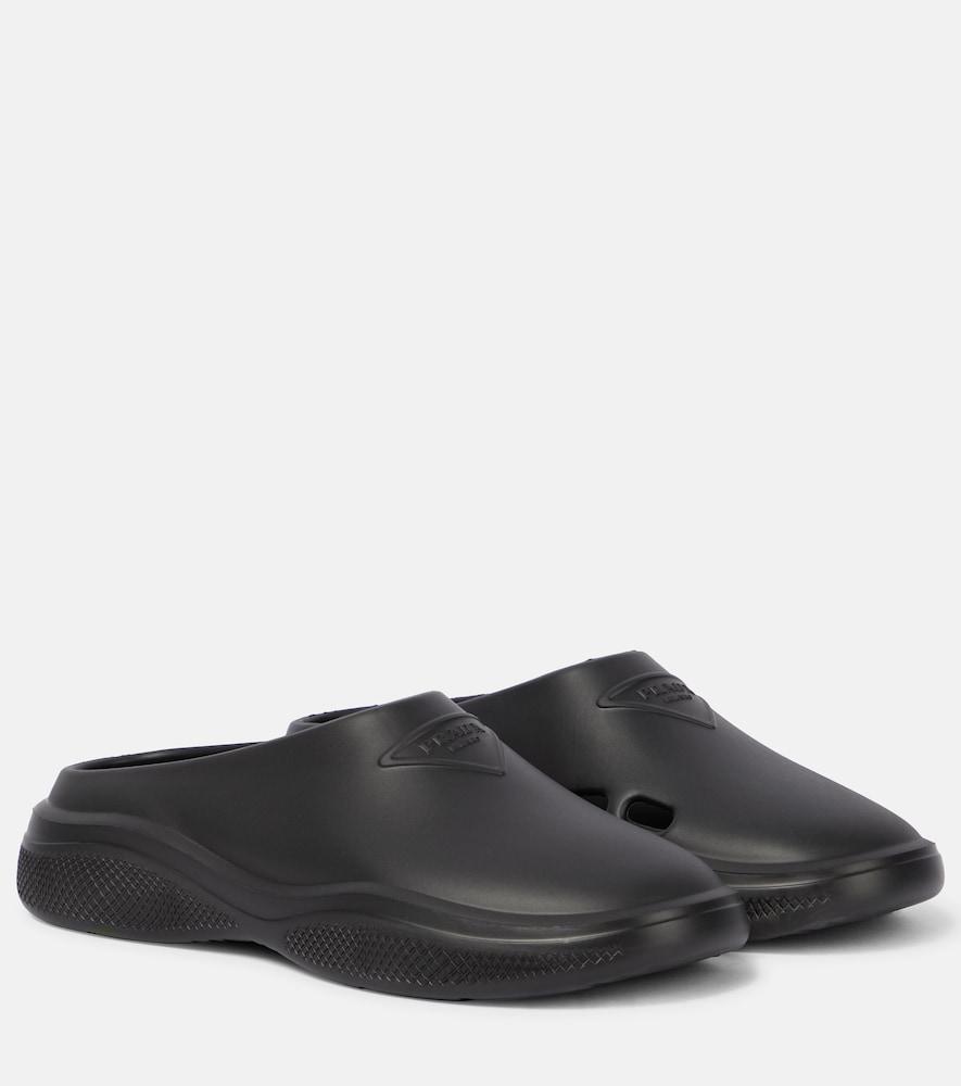 prada rubber clogs