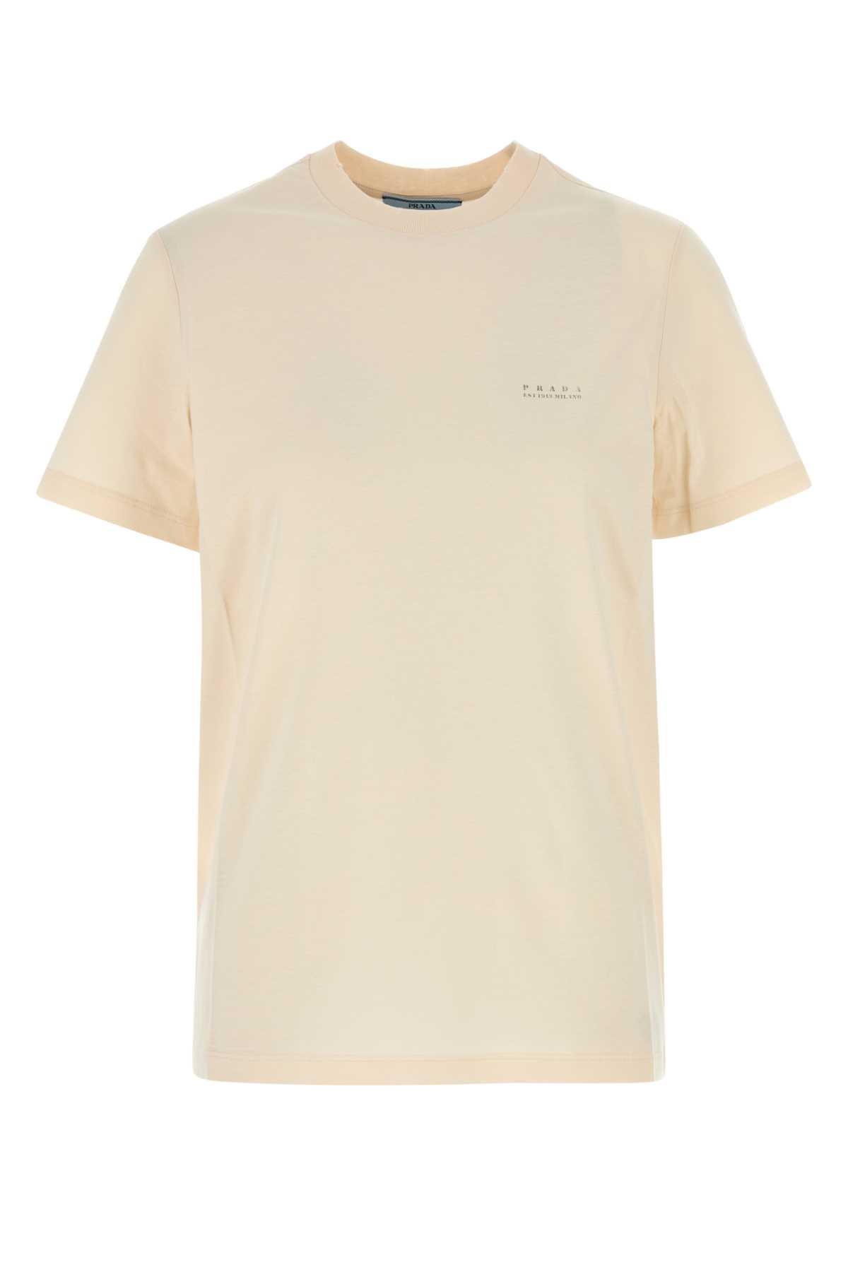 prada sand cotton t-shirt