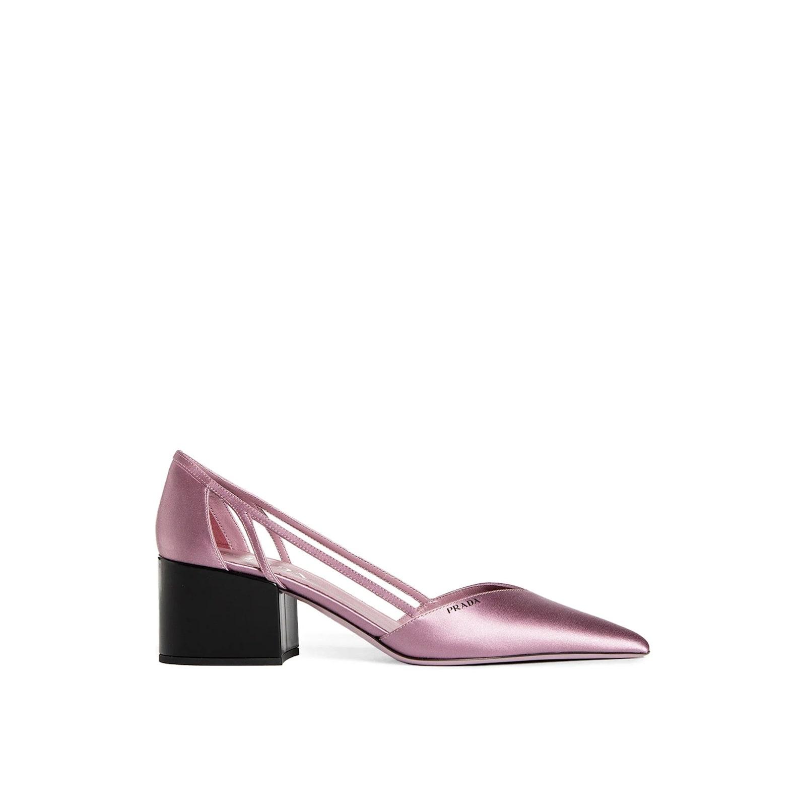 prada satin cut-out pumps