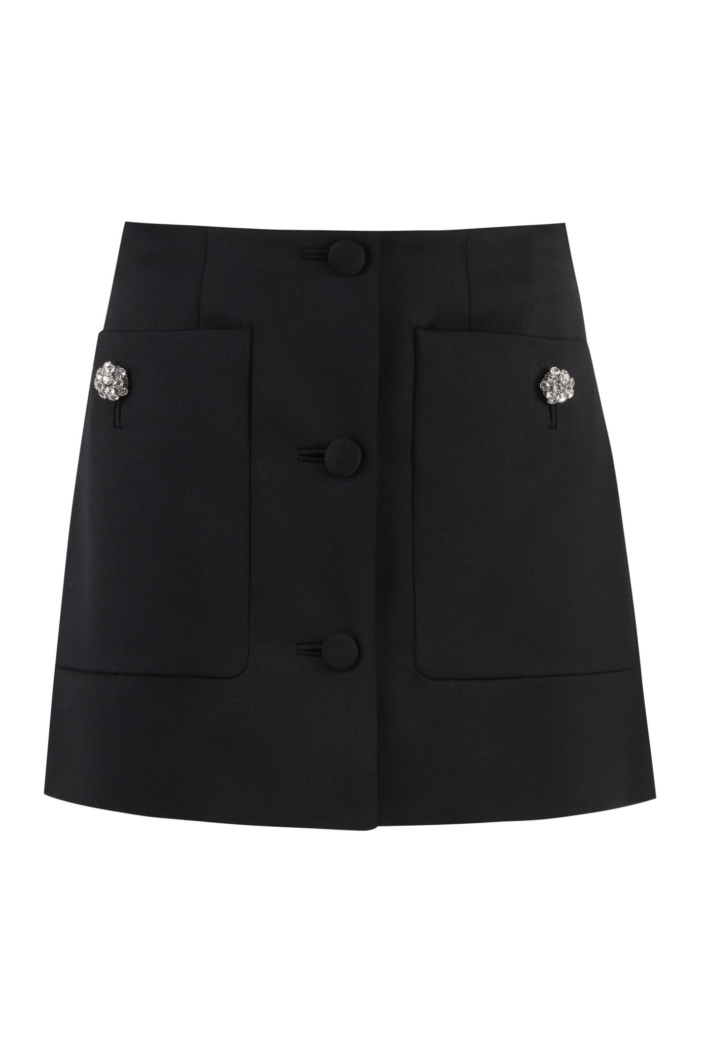 prada satin skirt