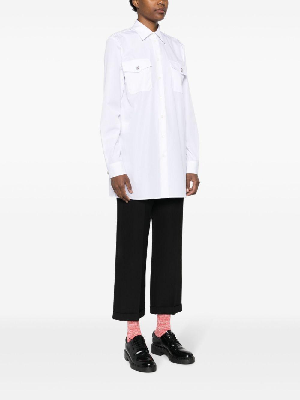 prada shirts white cotton - women