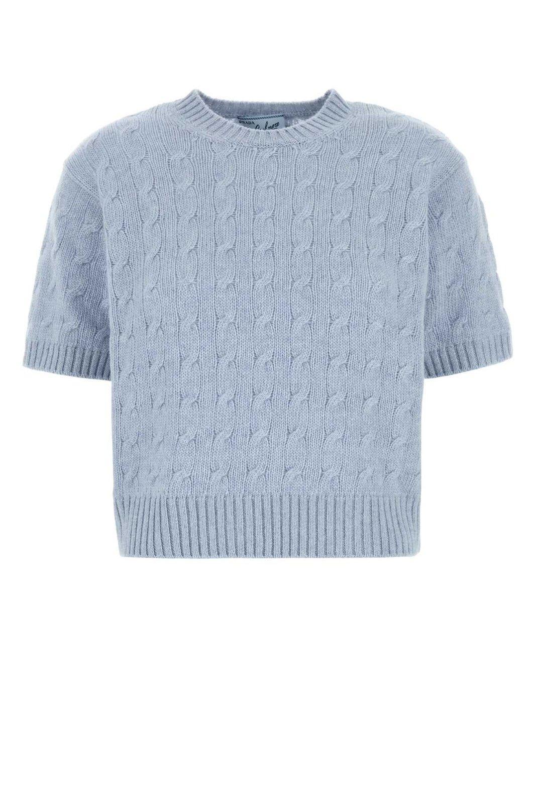 prada short-sleeved crew neck sweater