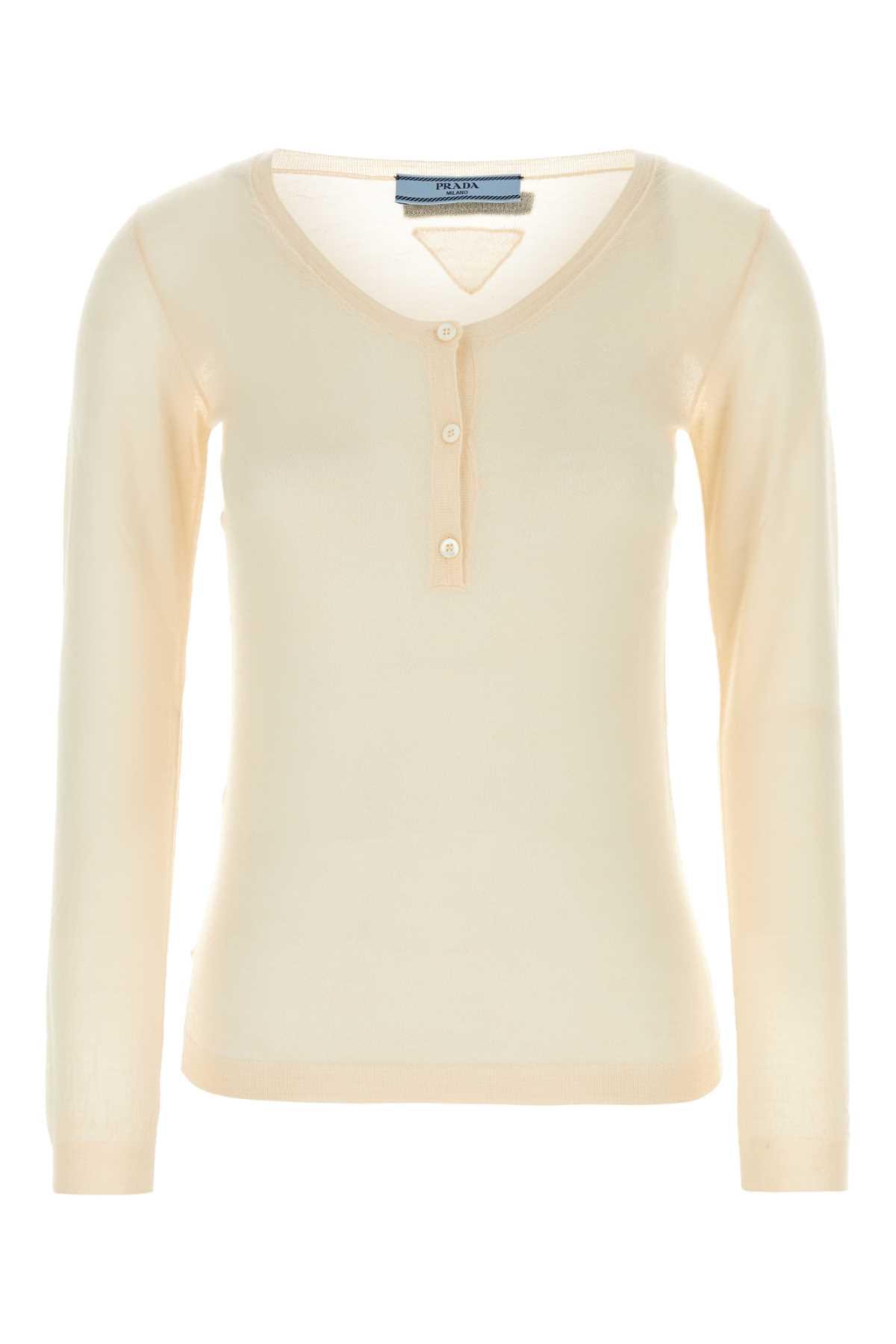 prada skin pink cashmere blend sweater