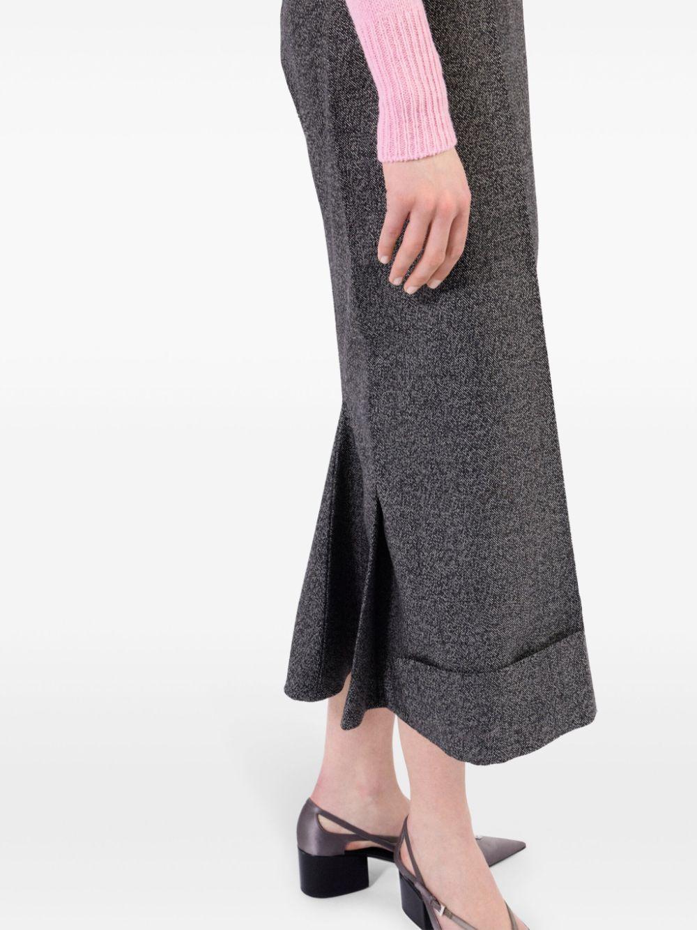 prada skirts black wool - women